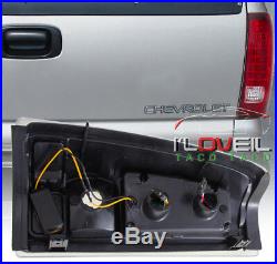 99-02 Chevy Silverado / Sierra Rear Led Brake Stop Tail Lights Lamps Red Lens