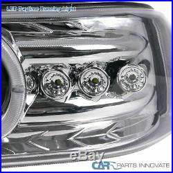 99-02 Silverado 00-02 Tahoe Suburban Halo LED Projector Headlights+Bumper Lamps