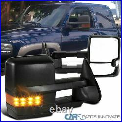 99-02 Silverado Sierra Power Heated Towing Mirrors+Amber LED Turn Signal Lights