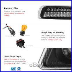 99-02 Silverado Z71 Black Bumper Light Fog Lamps LED Projector Super Bright