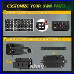 AUXBEAM RGB 8 Gang Auxiliary Toggle Switch Panel for Offroad Truck UTV SUV Light