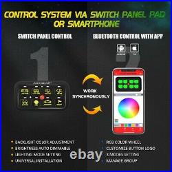 AUXBEAM RGB Switch Panel 8 Gang Car LED Light Control Circuit Boat System Relay