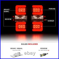 Advance LED Bulb BackUp 14-18 Chevy Silverado Neon Tube Black Smoke Tail Light