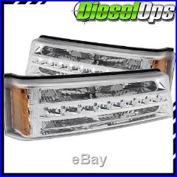 Anzo USA LED Parking Lights G2 Chrome with Amber Reflector for GM Silverado 03-06