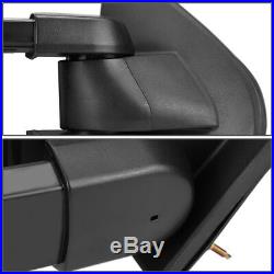 BLACK MANUAL EXTENDED TOWING MIRROR+TURN SIGNAL WithO HEATED FOR 03-06 CHEVY/GMC