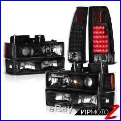 BLK DRL Projector Head Lamp Corner Signal LED Tail Light Chevy SUburban Tahoe