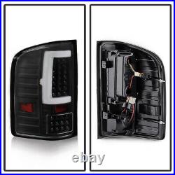 Black 2007-2013 Chevy Silverado 1500 Sequentia LED Tube Tail Lights Brake Lamps