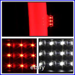 Black 2007-2013 Chevy Silverado 1500 Sequentia LED Tube Tail Lights Brake Lamps