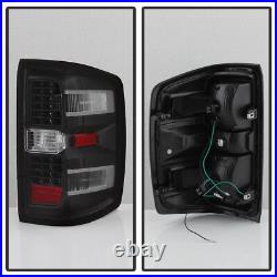 Black 2014-2018 Chevy Silverado 1500 2500 HD 3500 HD LED Tail Lights Brake Lamps