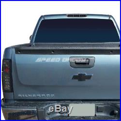Black Clear Full Led Tail+3rd Brake&cargo Light For 03-07 Chevy Silverado/sierra