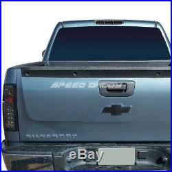 Black Clear Full Led Tail+3rd Brake&cargo Light For 99-03 Chevy Silverado/sierra