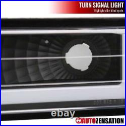 Black Fit 94-98 Chevy C10 C/K Tahoe Silverado LED Bar Headlights+Corner+Bumper