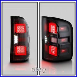 Black Full LED Tail Lights Brake Lamps For 2007-2013 Silverado 1500 2500 3500 HD