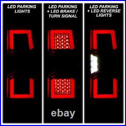 Black Full LED Tail Lights Brake Lamps For 2007-2013 Silverado 1500 2500 3500 HD