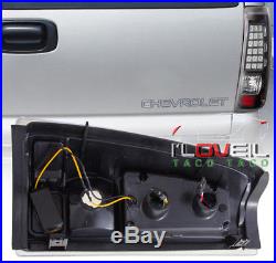 Black Housing Led Style Replacement Tail Lights For 1999-2002 Gmc Sierra Truck