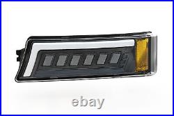 Black LED Headlights Turn Signal Marker DRL For 03-07 Chevy Silverado Avalanche