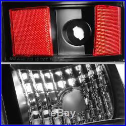 Black Red Led Tail+smoked 3rd Brake&cargo Light For 03-07 Chevy Silverado/sierra