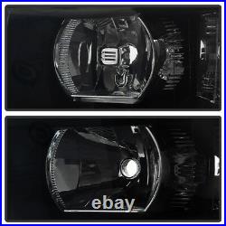 Black Smoke 2007-2013 Chevy Silverado 1500 2500 3500 Headlights Left+Right 07-14