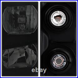Black Smoke 2007-2013 Chevy Silverado 1500 2500 3500 LED DRL Strip Headlights