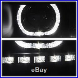 Black Smoked 2007-2013 Chevy Silverado 1500 2500 3500HD LED Projector Headlights