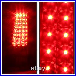 Blk 1999-2002 Chevy Silverado GMC Sierra C Shape LED Tail Lights Brake Lamps