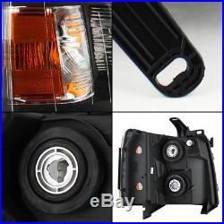 Blk 2007-2014 Chevy Silverado 1500 2500HD Replacement Headlights Lamp Left+Right