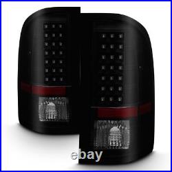 Blk Smoked 2007-2013 Chevy Silverado 1500/07-14 2500 3500 LED Tail Lights Lamps