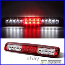 Bright Red 2003-2006 Chevy Silverado LED Tube Tail Lights+LED 3rd Brake Lamp