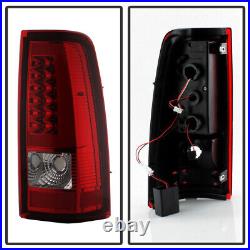 Bright Red 2003-2006 Chevy Silverado LED Tube Tail Lights+LED 3rd Brake Lamp