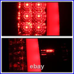 Bright Red 2003-2006 Chevy Silverado LED Tube Tail Lights+LED 3rd Brake Lamp