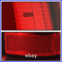 Bright Red 2003-2006 Chevy Silverado LED Tube Tail Lights+LED 3rd Brake Lamp