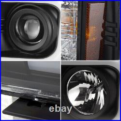 Brightest Dual DRL Tube Fits 2014-2015 Silverado Black Projector Headlights