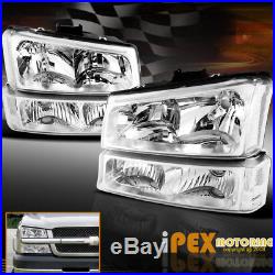 CHROME 2003-2006 Chevy Silverado 1500 2500 3500 Head Light+Bumper Signal Lamp