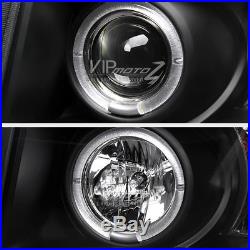 COOLEST 2007-2013 Chevy Silverado Black Halo LED Projector Headlight Lamp PAIR