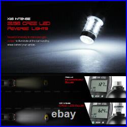 CREE Reverse Bulbs 07-13 Silverado Black Clear LED Bar Brake Lamp Tail Light