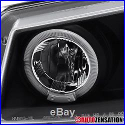 Chevy 02-06 Avalanche 03-07 Silverado Black LED Halo Projector Headlights