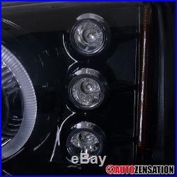 Chevy 02-06 Avalanche 03-07 Silverado Glossy Black LED Halo Projector Headlights