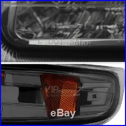 Chevy Silverado 99-02 New Smoke Headlight+LED Bumper Signal Lamps Assembly LH+RH