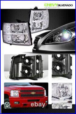 Chrome Housing Headlights Parking Turn Signal Lamp Nb For 07-14 Chevy Silverado
