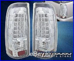 Chrome Housing Led Style Replacement Tail Lights For 1999-2002 Gmc Sierra Truck