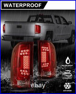 Chrome LED Tail Lights Brake Lamps for 2007-2013 Chevy Silverado 1500 2500 3500