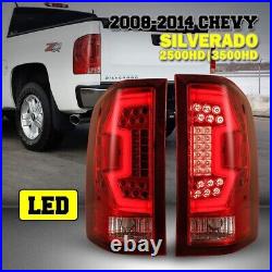 Chrome LED Tail Lights Brake Lamps for 2007-2013 Chevy Silverado 1500 2500 3500