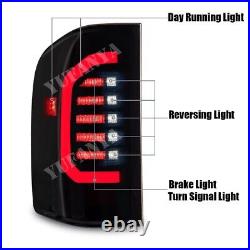 DRL LED Tail Turn Signal Lights For Silverado 07-13 1500 2500HD Rear Brake L+R