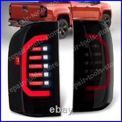 DRL LED Tail Turn Signal Lights For Silverado 07-13 1500 2500 Rear Brake Smoked