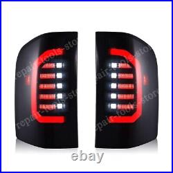 DRL LED Tail Turn Signal Lights For Silverado 07-13 1500 2500 Rear Brake Smoked