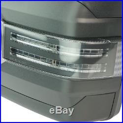 Exterior Manual LED Spotlight Smoke Turn Signal Towing Mirror Pair for GM Truck
