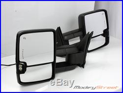 FOR 14-17 GMC SIERRA POWER/HEATED LH/RH TOWING SIDE MIRRORS With LED TURN SIGNAL