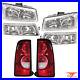 FOR_2003_2006_SILVERADO_CHROME_HOUSING_CLEAR_HEADLIGHTS_With_PARKING_TAIL_LIGHTS_01_ottd