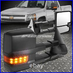 FOR 99-06 GMT800 MANUAL TOW MIRROR WithLED TURN SIGNAL+BLIND SPOT CONVEX BEZEL