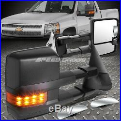 FOR 99-06 GMT800 MANUAL TOW MIRROR WithLED TURN SIGNAL+BLIND SPOT RECTANGLE CONVEX